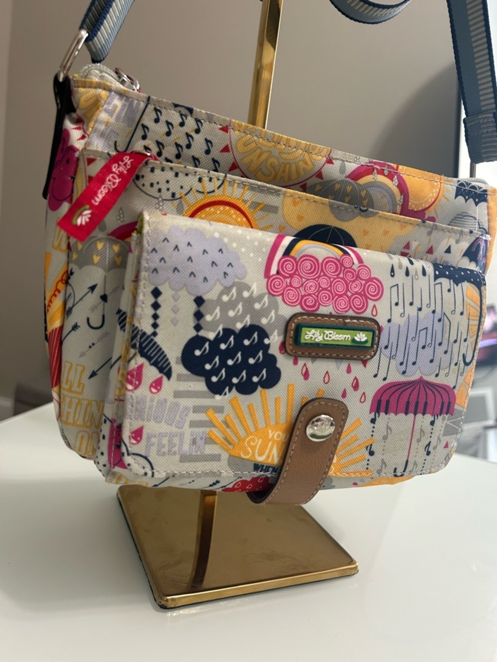 Lily Bloom Multicolor “You are my Sunshine” Crossbody Bag
